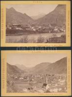 cca 1880 Ausztria, Bozen 2 keményhátú fotó / Austia South-Tirol, Bozen 2 vintage photos 16x11 cm