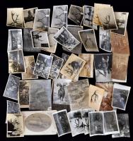 1918-1968 74 db vadászattal kapcsolatos fotó(agancsok, szarvasok, stb.), 6x9 és 9x13 cm