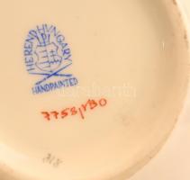 Herendi Viktória mintás tálka, kézzel festett, jelzett, hibátlan, d: 8 cm