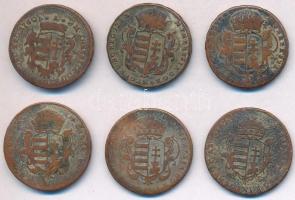 1760. Rézdénár "Mária Terézia" nyílt korona + 1763. Rézdénár "Mária Terézia" zár...