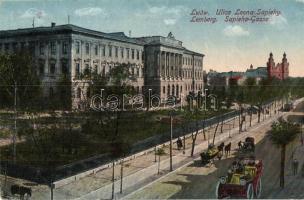 Lviv, Lwów, Lemberg; Ulica Leona Sapiehy / street, College of Technology (ragasztónyomok / gluemarks)