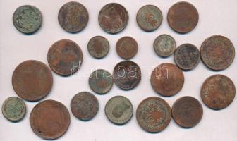 22db-os vegyes magyar és külföldi rézpénz tétel, főleg krajcárok T:vegyes, közte több sérült