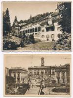 3 db RÉGI európai városképes lap; Róma, Rheineck / 3 pre-1945 European town-view postcards, Rome, Rheineck
