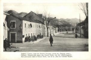 Cetinje, Cettigne; Hauptstrasse, Grand Hotel / main street, hotel