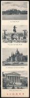 cca 1930 Venez visiter Budapest, fényképes, díszes francia nyelvű reklám könyvjelző