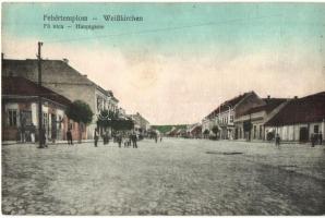 Fehértemplom, Ung. Weisskirchen, Bela Crkva; Fő utca, kiadja Demeter Moldovan / main street