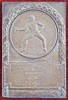 1931-1937. Győzelmi emléklap, bársony keretbe foglalva, a békéscsabai "Rudolf Gimnázium" t...