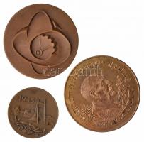 4db-os vegyes magyar emlékérem tétel, közte Lapis András (1942-) 1986. "Kertészeti Élelmiszerip...