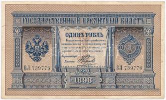 Orosz Birodalom 1898-1903. (1898) 1R Szign.: Pleske T:III Russian Empire 1898-1903. (1898) 1 Ruble Sign.: Pleske C:F