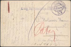 Austria-Hungary Field postcard &quot;K. ung. Marschbataillon Honv. ...&quot; + &quot;FP ...