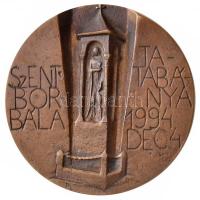 1994. "Szent Borbála - Tatabánya 1994 Dec 4" Br plakett (89mm) T:2