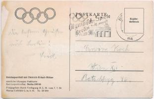 1936 Berlin, Reichssportfeld mit Dietrich Eckart Bühne / stadium, Summer Olympics in Berlin, So. Stp...