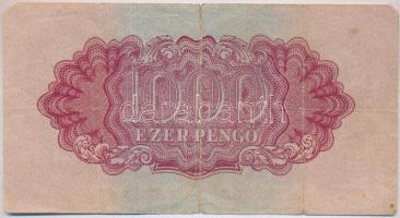 1944. 1000P "A Vörös Hadsereg Parancsnoksága" T:III- szakadás