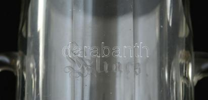 cca 1900 füles mérő pohár, gravírozott "Szliács" felirattal, jó állapotban, kb 2 dl,  m:13...