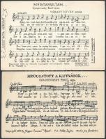 8 db RÉGI kottás képeslap / 8 pre-1945 motive postcards; sheet music