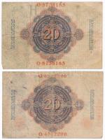 Német Birodalom 1914. 20M (5x) T:III
German Empire 1914. 20 Mark (5x) C:F