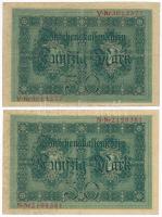 Német Birodalom 1914. 50M (5x) T:III
German Empire 1914. 50 Mark (5x) C:F