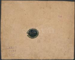 cca 1860 Zahor Lipót műtermében készült csoportkép, matricával jelzett, 16x20 cm