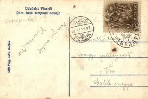 Viss; római katolikus templom belső, visszatérési bélyegző So. Stpl