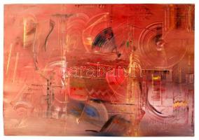 Rubint Ávrahám Péter (1958-): Kompzició. Olaj, vászon, jelzett, 90×130 cm