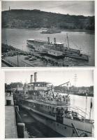 cca 1959 Tiszavölgyi József (1909-?) fotóriporter 13 db pecséttel jelzett vintage fotója különféle hajókról, 13x18 cm