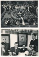 cca 1950-1970 Tiszavölgyi József (1909-?) fotóriporter 13 db pecséttel jelzett vintage fotója különféle eseményekről, 13x18 cm