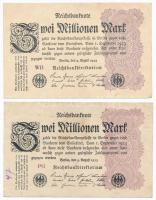 Németország / Weimari Köztársaság 1923. 2.000.000M (5x) T:II-,III
Germany / Weimar Republic 1923. 2...