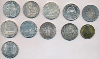 11db-os vallási érem tétel, nagyrészt II. János Pál T:2-3
11pcs of religious commemorative medallio...