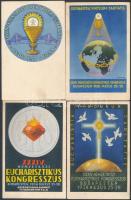 1938 XXXXIV. Nemzetközi Eucharisztikus kongresszus - 6 db régi képeslap, reklám / 34th International Eucharistic Congress, 6 old postcards, advertisement