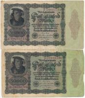 Németország / Weimari Köztársaság 1922. 50.000M (5x) T:III,III-
Germany / Weimar Republic 1922. 50....