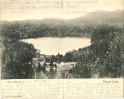 Tusnádfürdő, Szent Anna tó, Brunner Lajos panorámalapja / lake, panoramacard
