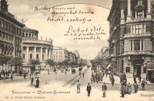 Budapest V. Váci körút, Waitzner-Boulevard, Takarékpénztár, Pollák testvérek üzlete, Divald Károly 140. sz.