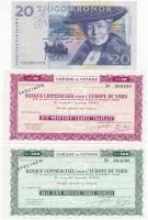 Vegyes: Kuba 2004. 50P + Lengyelország 1993. 100.000Zl + Románia 1996. 50.000L + 1998. 5000L + Svédo...