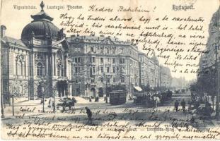 Budapest XIII. Vígszínház, Lipót körút, villamos (fa)