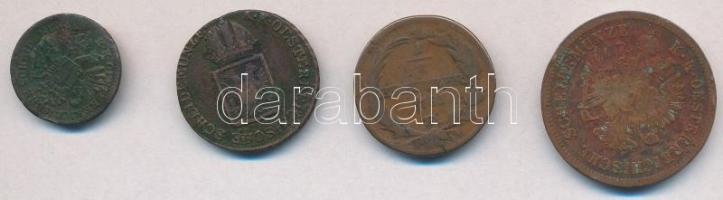 1781B 1/2kr Cu "II. József" + 1816O 1/2kr Cu + 1851G 1/4kr Cu + Ausztria 1860A 4kr Cu T:2-...