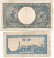 Vegyes: Románia 1941. 1000L + 1945. 5000L + Német Birodalom 1904. 5M + Németország / Weimari Köztárs...