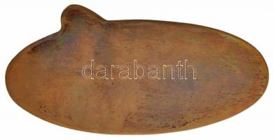 ~1980. "Malév - 50.000km - Törzsutas" Br plakett, eredeti tokban (58x110mm) T:2