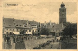 Nagyszeben, Hermannstadt, Sibiu; Kleiner Ring, Raththurm / Kis körút, várostorony / square, tower (EK)