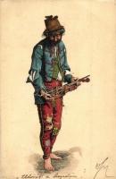 Gypsy musician, folklore, W.K.C. Bp. litho (EB)