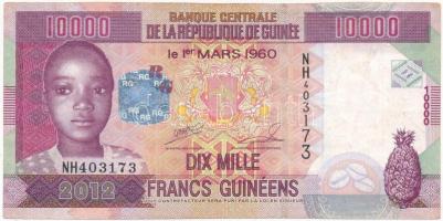 Guinea 2012. 10.000Fr T:III szép papír Guinea 2012. 10.000 Francs C:F nice paper