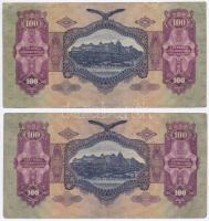 1932. 50P + 1936. 10P mindkettő hamis nyilaskeresztes festéssel + 1930. 100P (2x) mindkettőn gótbetű...