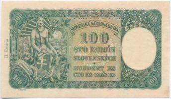 Szlovákia 1940. 100K "SPECIMEN" perforációval T:I- ragasztónyom Slovakia 1940. 100 Korun with "SPECIMEN" perforation C:AU gluemark Krause 10.s