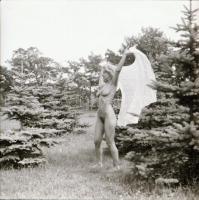 cca 1975 Természeti környezetben készült akt felvételek tétele, 13 db vintage negatív, 6x6 cm