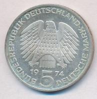 NSZK 1974F 5M Ag "25 éves az Alkotmány" T:2
FRG 1974F 5 Mark Ag "25th Anniversary - ...