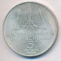 NSZK 1971D 5M Ag "Albrecht Dürer" T:2
FRG 1971D 5 Mark Ag "Albrecht Dürer" C:XF...