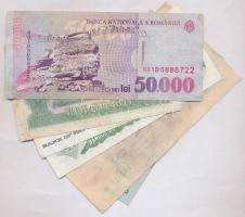 Vegyes: Kanada 1973. 1$ + Suriname 2000. 10G + Románia 2000. 50.000L + Guinea 1980. 25S + Pápua Új-G...