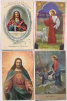 202 db RÉGI motívumos képeslap; vallás, Jézus, több litho lappal / 202 pre-1945 motive postcards; religion, Jesus, many lithos