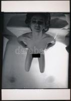 cca 1973 Innen is, onnan is, 2 db korabeli negatívról készült mai nagyítások, 25x18 cm / 2 erotic ph...