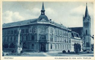 Keszthely Reálgimnázium és Római katolikus templom (cut)