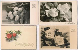 Kb. 230 db RÉGI és MODERN motívumos képeslap; születésnapi üdvözlőlapok / cca. 230 pre-1945 and mode...